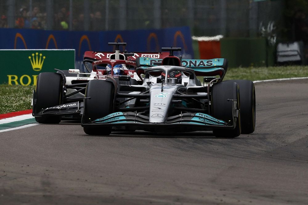 George Russell, Mercedes W13, Valtteri Bottas, Alfa Romeo C42