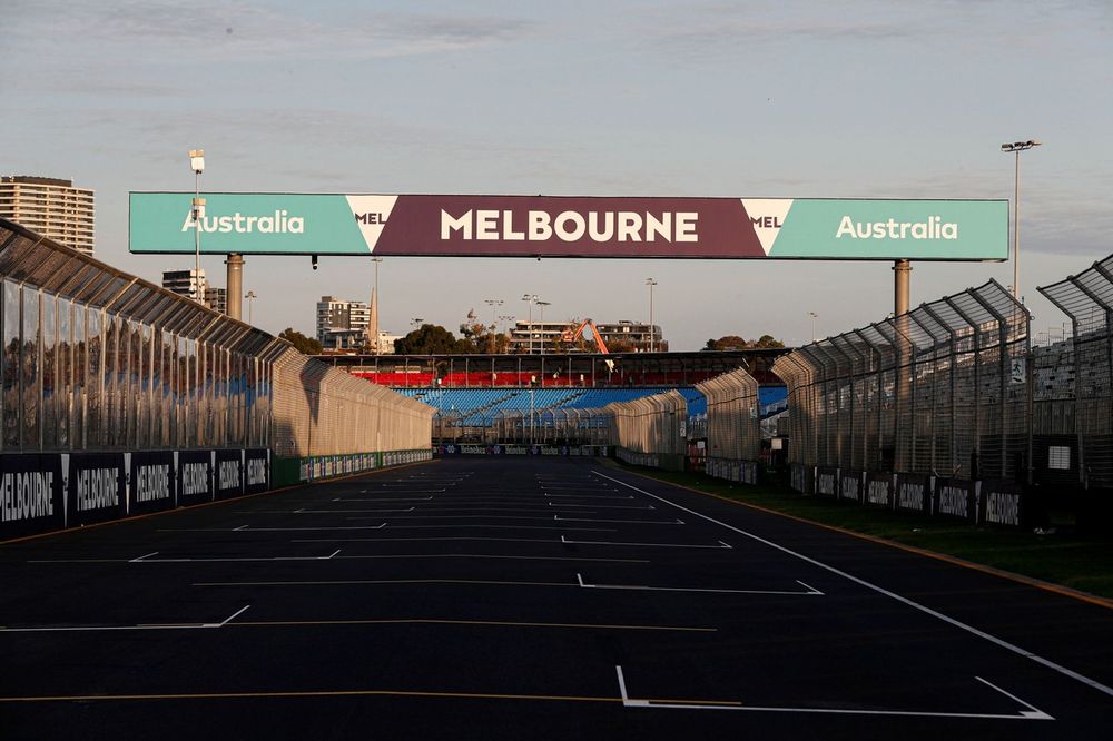 A scenic view of the pit straight at Albert Park