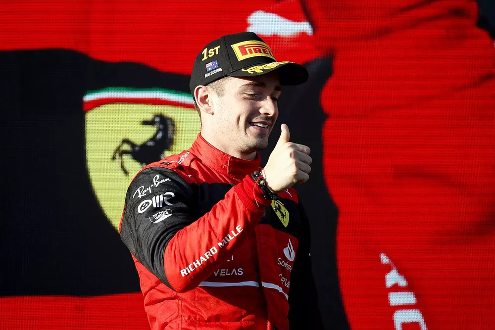 Race winner Charles Leclerc, Ferrari, 1st position