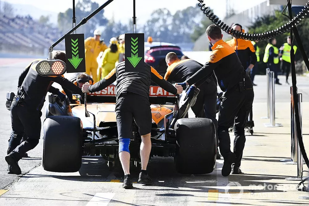 El coche de Lando Norris, McLaren MCL35