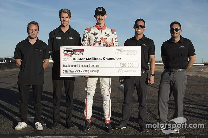 Hunter McElrea wins the Mazda Road to Indy USF2000 $200K Scholarship Shootout at the  Bondurant Racing School