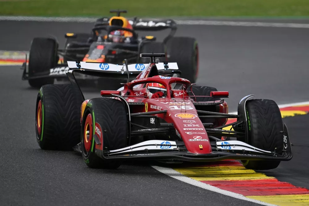 Charles Leclerc, Ferrari, Max Verstappen, Red Bull Racing