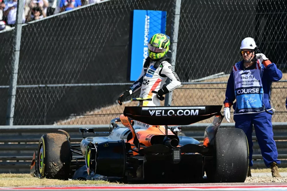 Lando Norris, McLaren crash