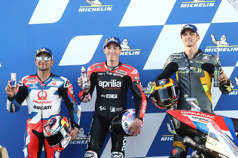 Jorge Martin, Pramac Racing, Aleix Espargaro, Aprilia Racing Team, Luca Marini, VR46 Racing Team