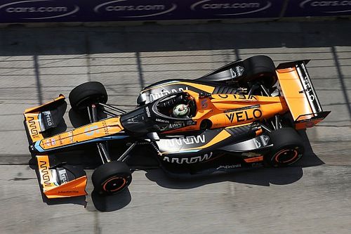 IndyCar Detroit: O’Ward lidera y Canapino con accidente en FP1