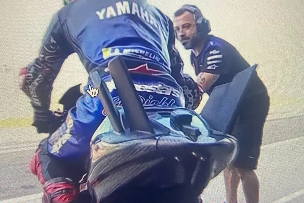Detalle de la Yamaha M1 de Quartararo