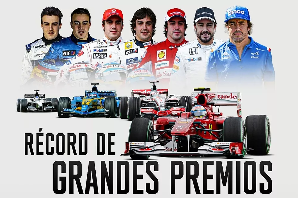 Fernando Alonso, récord histórico de carreras en F1
