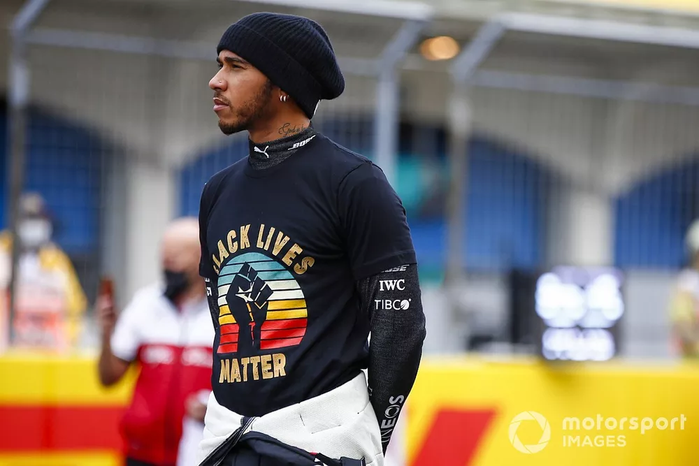 Lewis Hamilton, Mercedes-AMG F1, on the grid