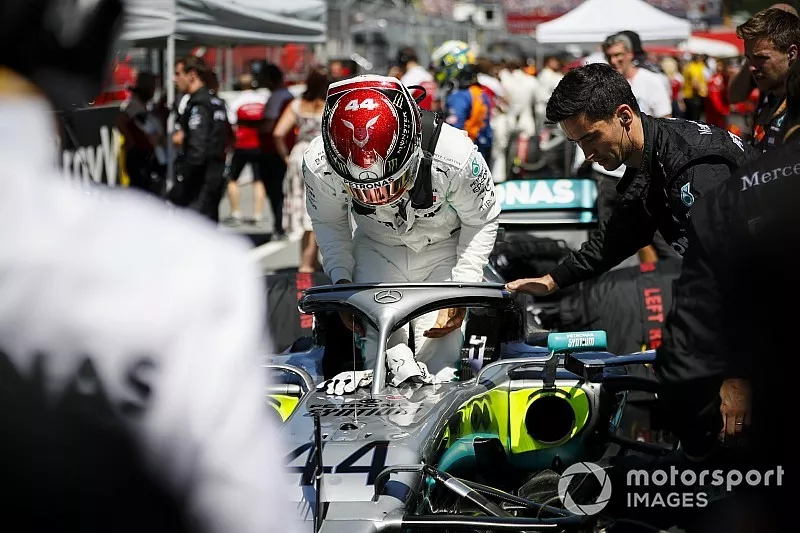 Lewis Hamilton, Mercedes AMG F1 on the grid 