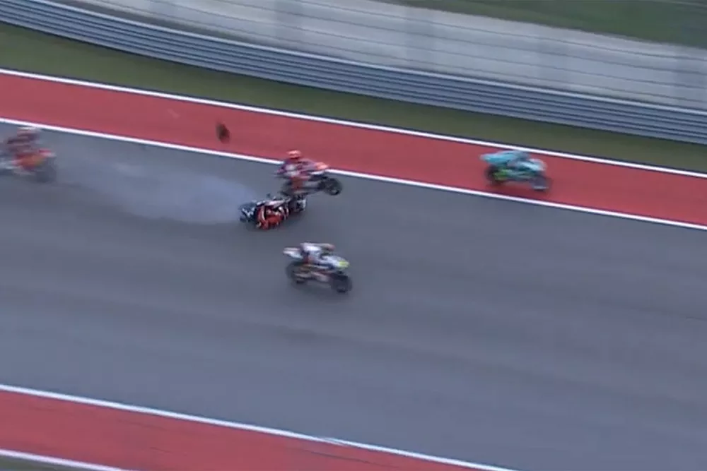 El accidente de Moto3
