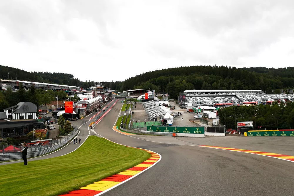A scenic view of Eau Rouge