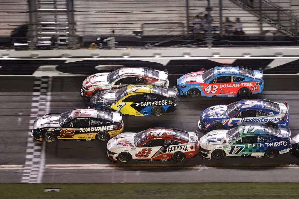 NASCAR Cup photo finish with Ryan Blaney winning