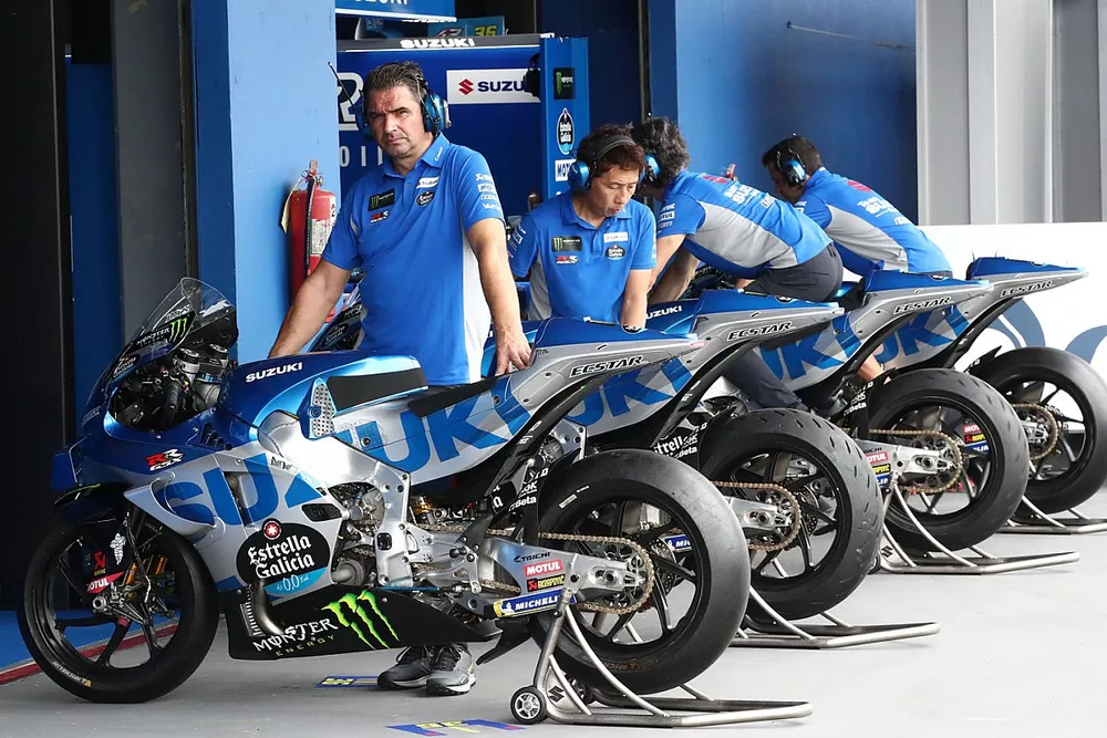 Team Suzuki MotoGP bikes