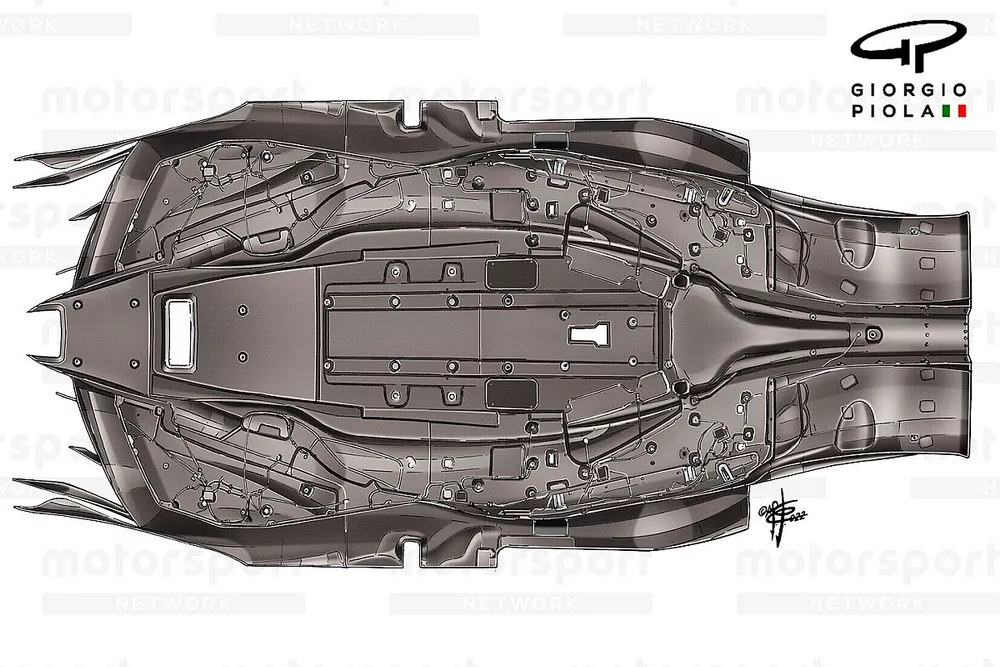 Red Bull Racing RB18 floor detail