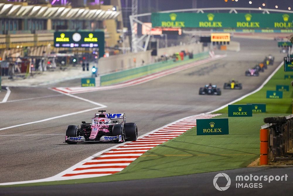 Sergio Perez, Racing Point RP20, George Russell, Mercedes F1 W11