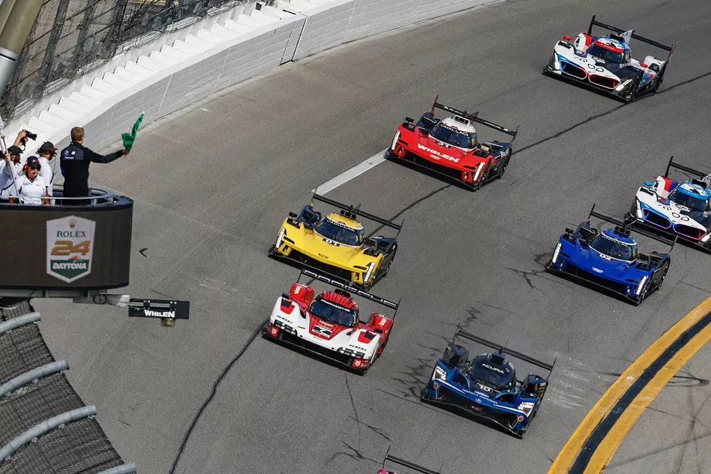 #7 Team Penske Porsche 963: Matt Campbell, Felipe Nasr, Michael Christensen, #10 Wayne Taylor Racing Acura ARX-06: Ricky Taylor, Filipe Albuquerque, Louis Deletraz, Brendon Hartley