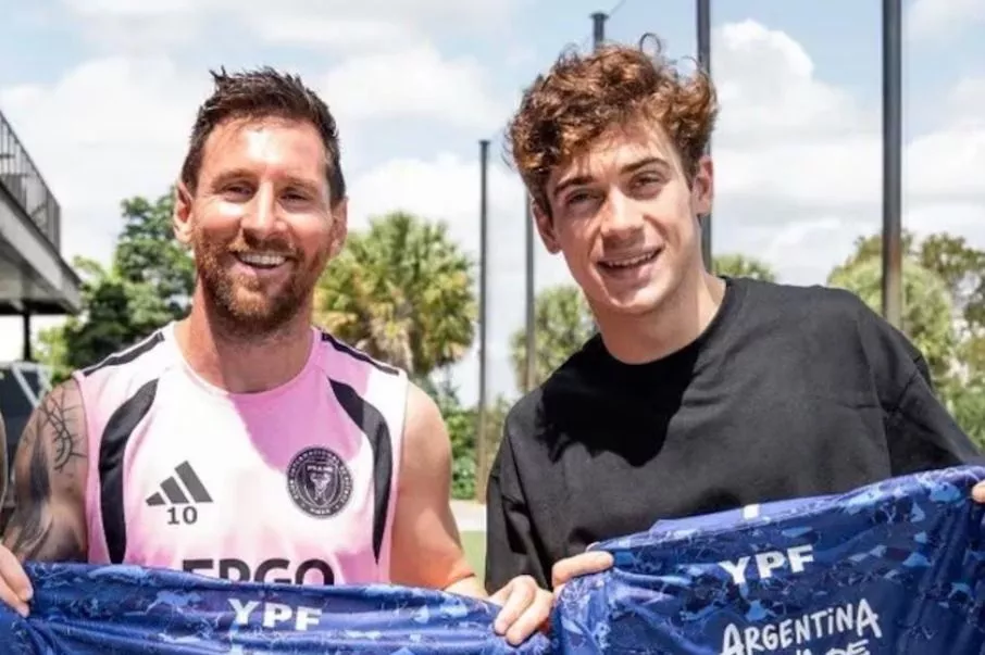 Lionel Messi y Franco Colapinto