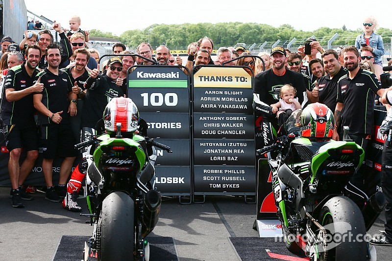 Kawasaki passe le cap des 100 victoires en WSBK