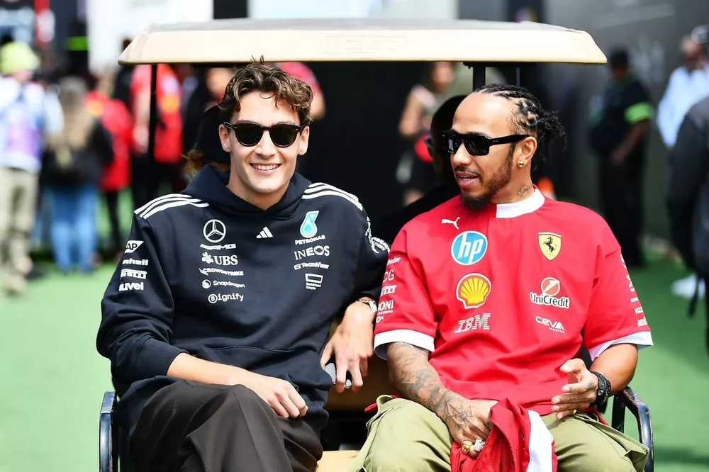 Lewis Hamilton, Ferrari, George Russell, Mercedes