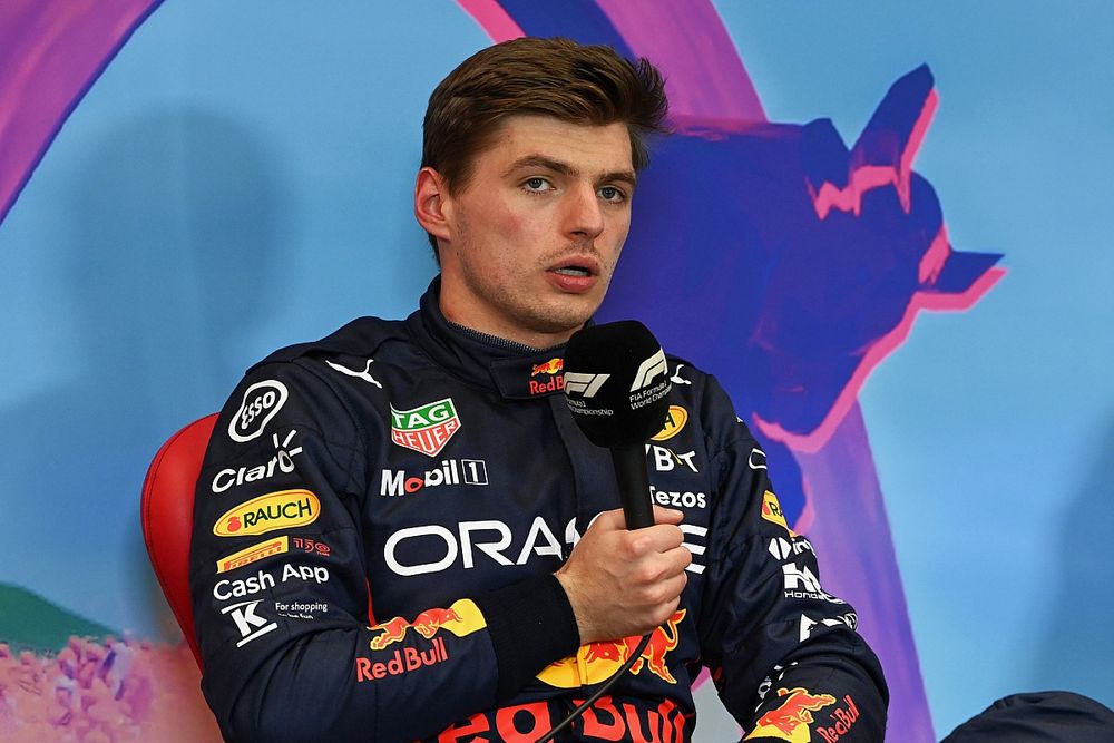 Max Verstappen, Red Bull Racing, 1st position, in the Sprint race Press Conference