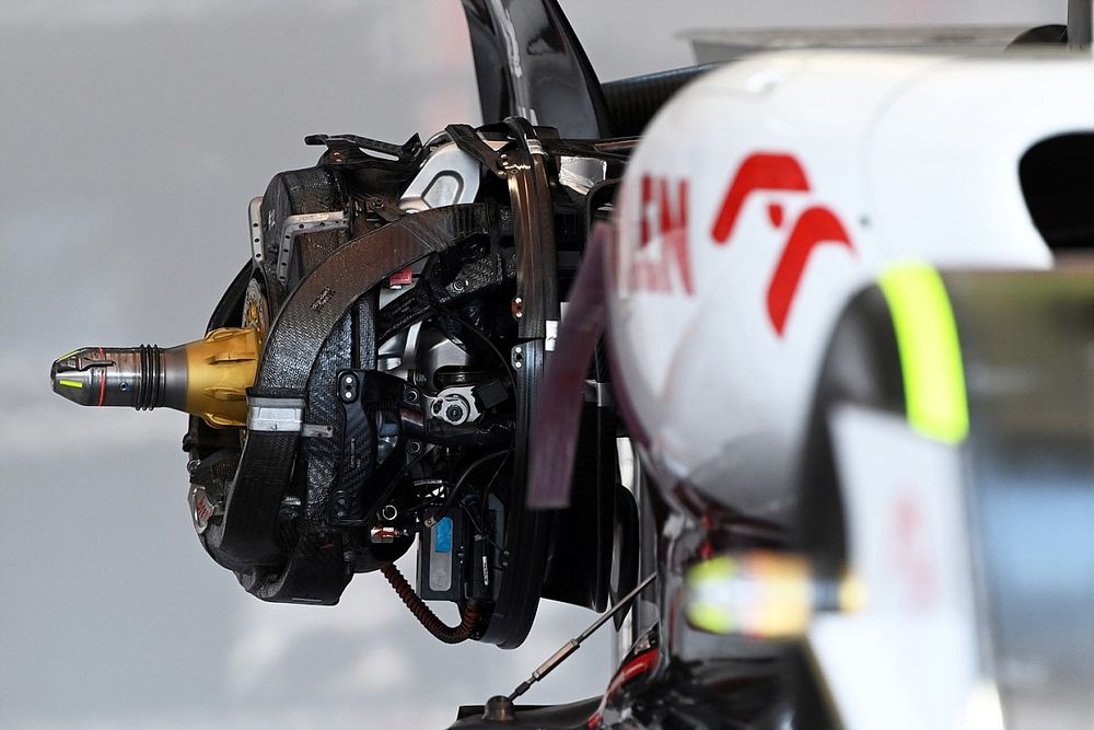 Alfa Romeo Racing C42 brake drum detail