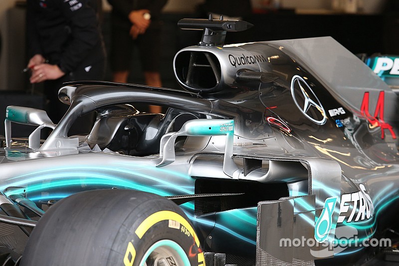 Mercedes: sull'Halo si moltiplicano i deviatori di flusso sul diadema