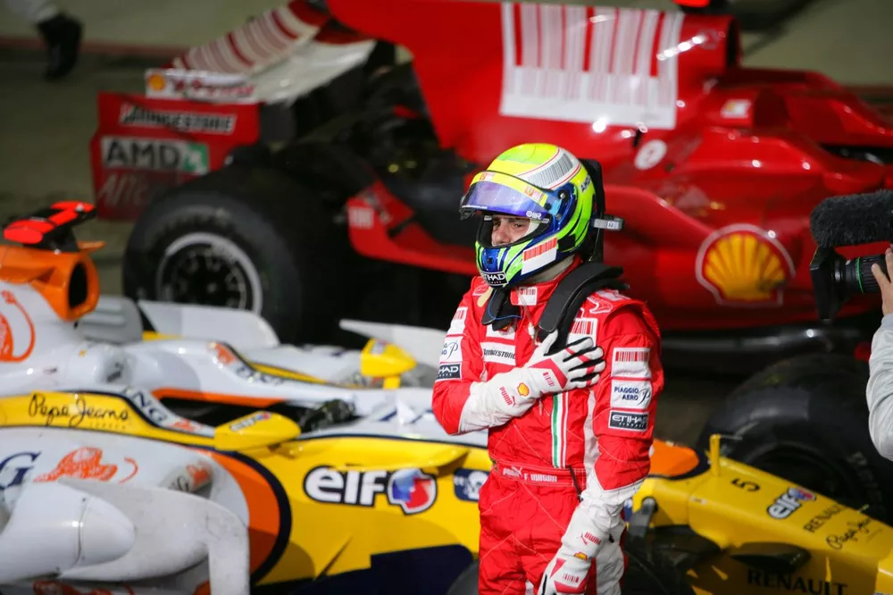 Felipe Massa, Ferrari F2008, 1st position, is humble in defeat