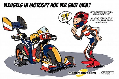 Cartoon van Cirebox - Vleugels in MotoGP!