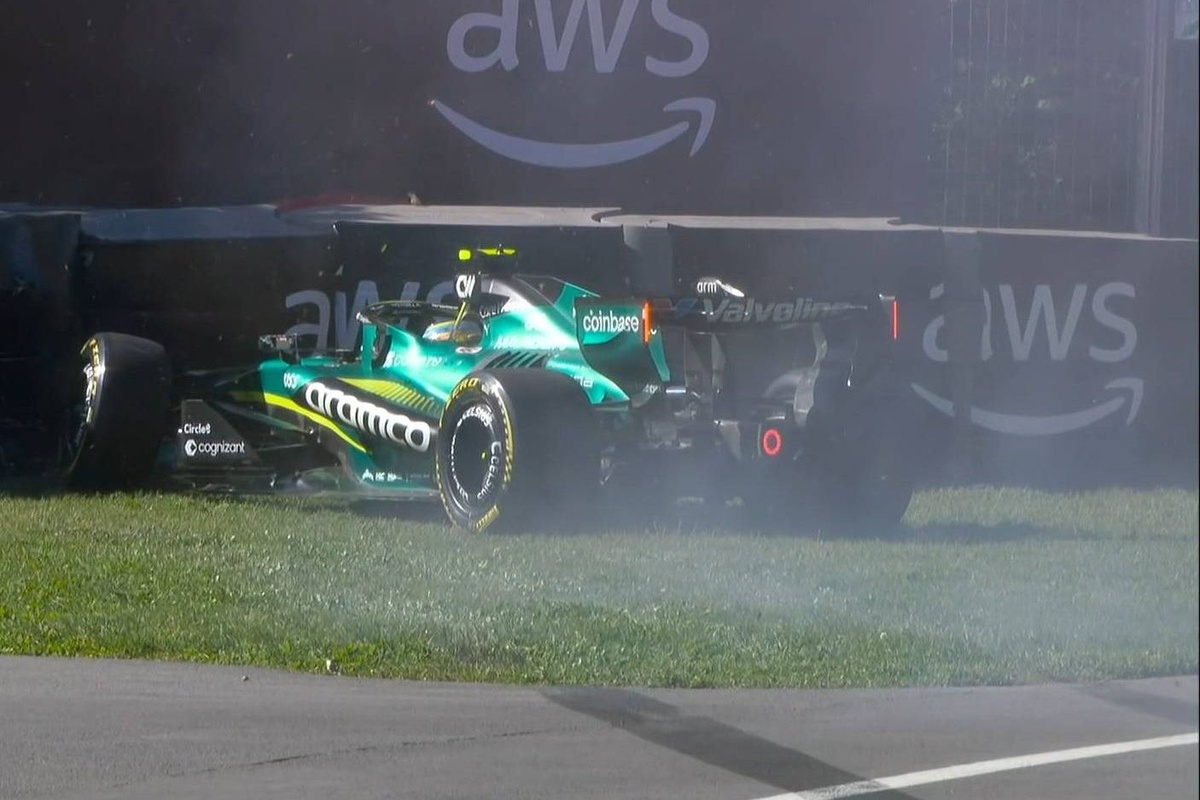 Vídeo: Accidente de Alonso en la qualy sprint de Canadá, tras su mejor resultado