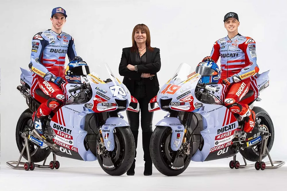 Alex Marquez, Gresini Racing, Fabio Di Giannantonio, Gresini Racing, Nadia Padovani, Gresini Racing team owner