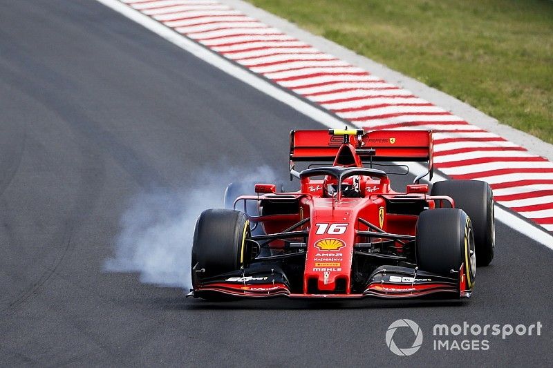 Charles Leclerc, Ferrari SF90 bloquea