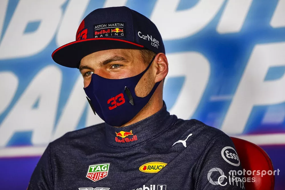 Max Verstappen, Red Bull Racing, en la conferencia de prensa despu&eacute;s de la carrera