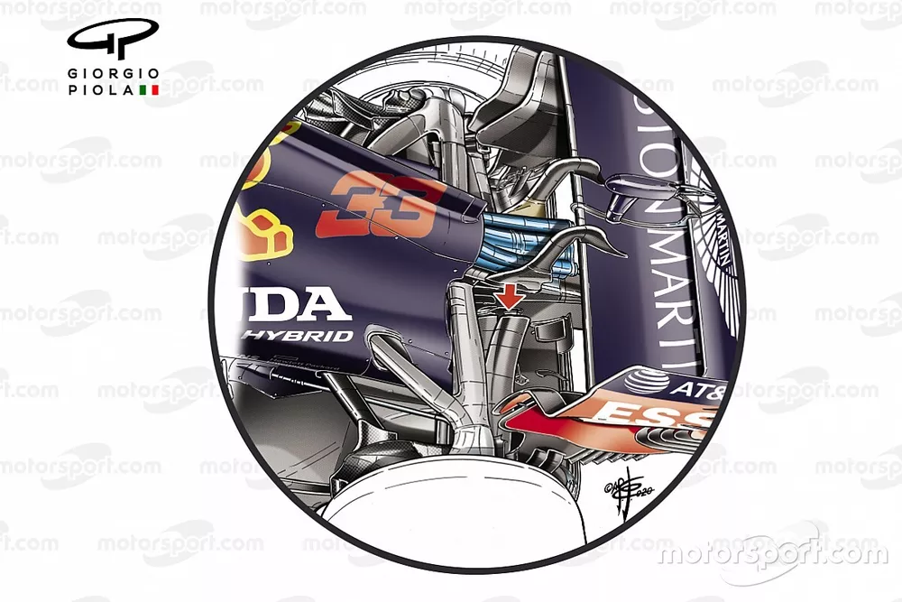 Red Bull Racing RB 16 rear suspension