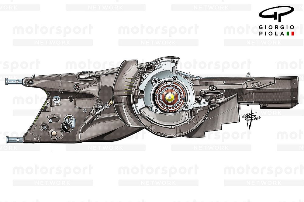 Ferrari SF-23 gearbox detail