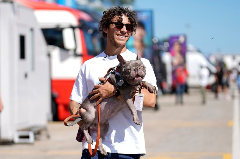 Enea Bastianini, Red Bull KTM Tech 3 with his dog