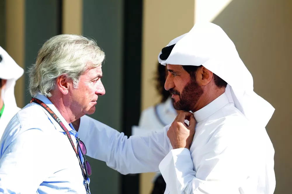 Carlos Sainz Sr. with Mohammed Ben Sulayem, President, FIA