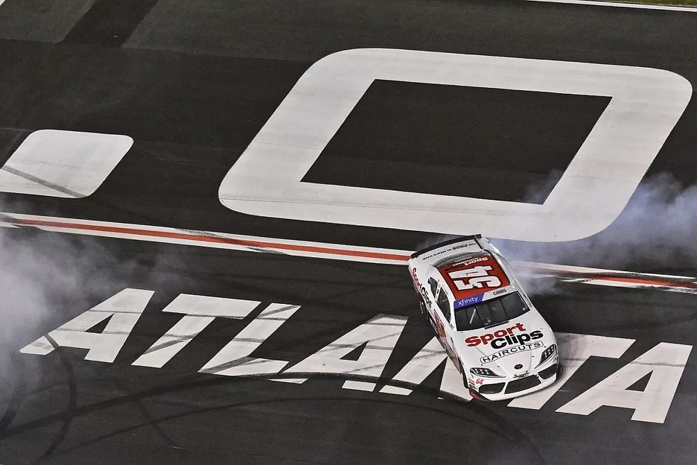 Race winner Ty Gibbs, Joe Gibbs Racing, Sport Clips Haircuts Toyota Supra