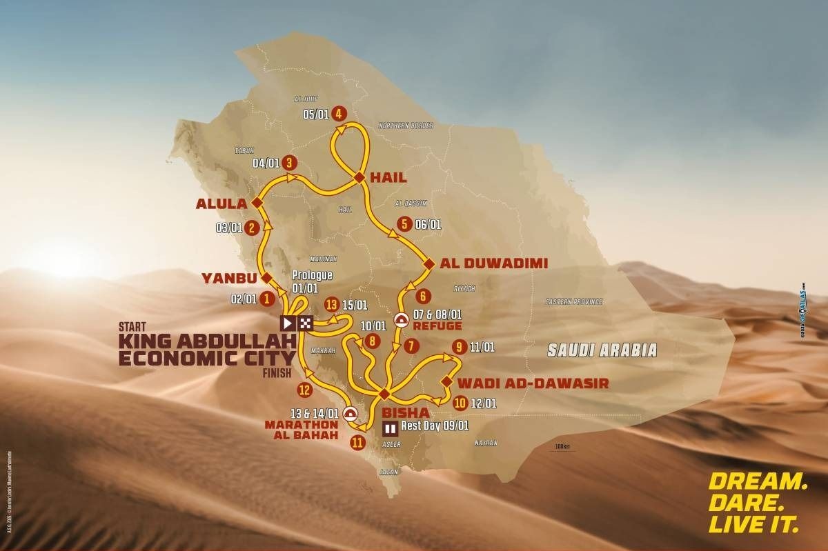 El Dakar presenta la ruta de 2027: la edición más larga en Arabia Saudita y más arena