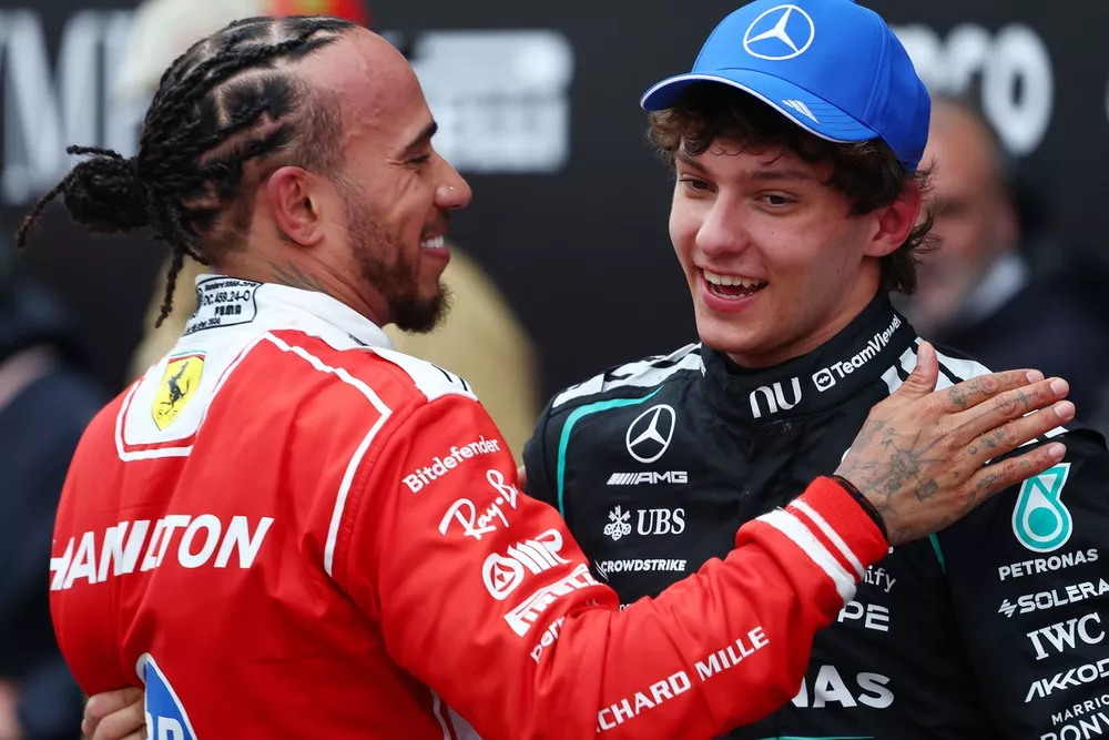 Andrea Kimi Antonelli, Mercedes, Lewis Hamilton, Ferrari