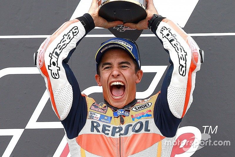 Podium: ganador Marc Márquez GP Alemania