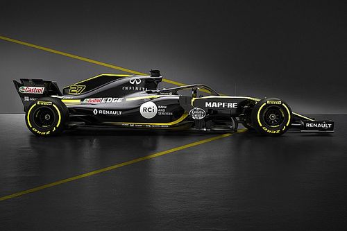 Renault presenta el RS18 de Sainz: más negro, menos amarillo 