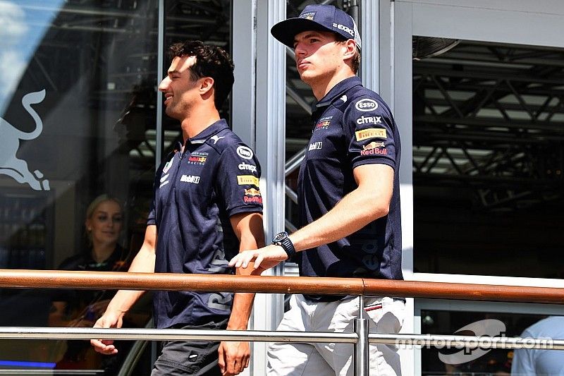 Max Verstappen, Red Bull Racing and Daniel Ricciardo, Red Bull Racing