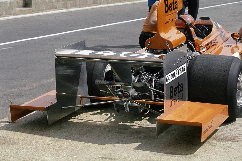 Vittorio Brambilla, March 751 Ford rear wing extensions