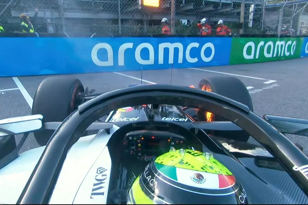 Sergio P&eacute;rez, problemas de frenos Monaco