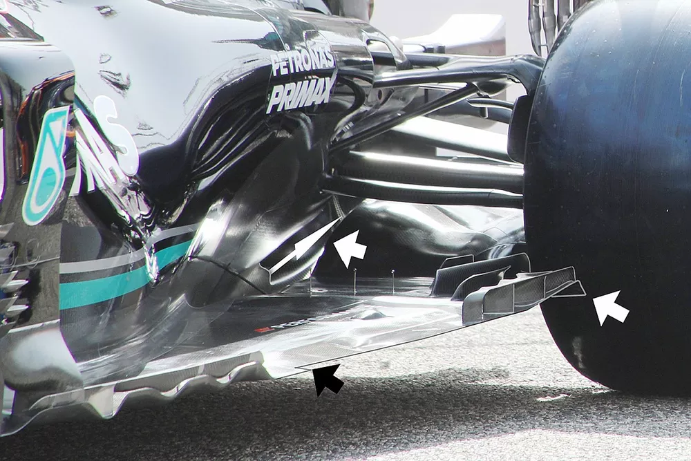 Mercedes F1 W12 floor detail 