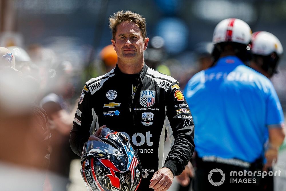 Ryan Hunter-Reay, Dreyer & Reinbold Racing Chevrolet, competición en boxes