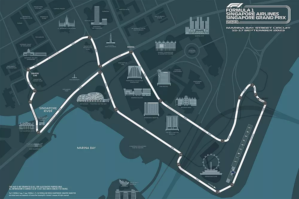 Updated Marina Bay Street Circuit Map