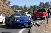 Detalles del primer choque de un Chevrolet Corvette C8