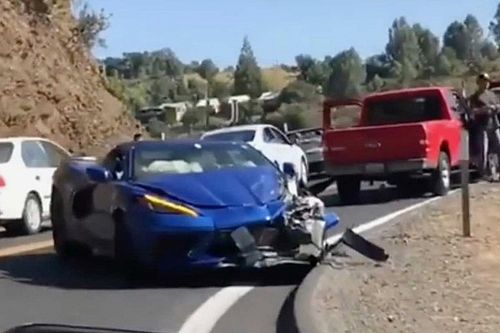 Detalles del primer choque de un Chevrolet Corvette C8