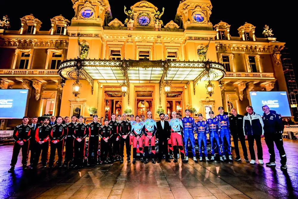 All WRC drivers with Mohammed bin Sulayem, FIA President